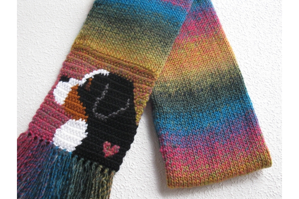 folded dog scarf