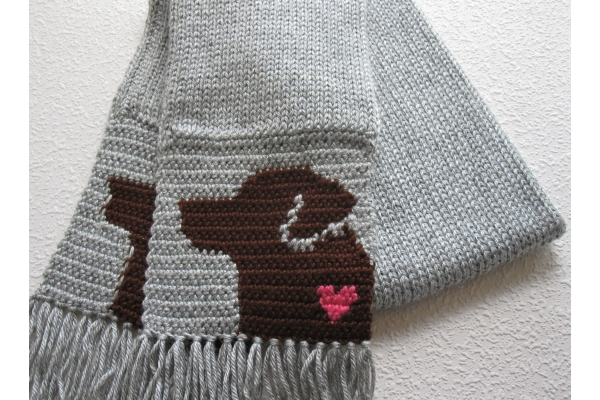 chocolate lab scarf