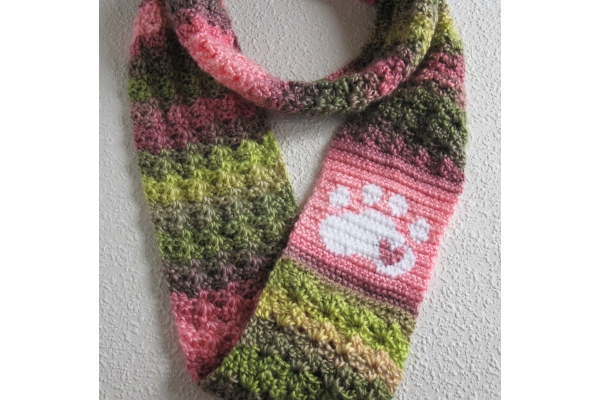 paw print infinity scarf