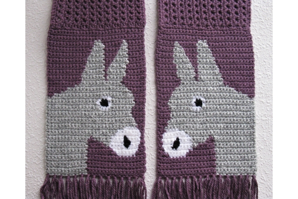 purple donkey scarf