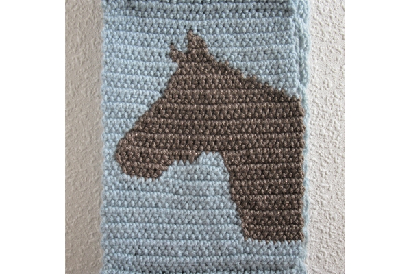 crochet horse head silhouette