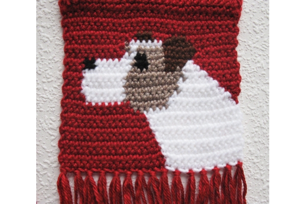 knit dog scarf