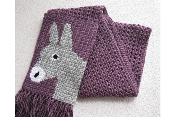 folded burro scarf