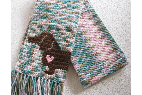 folded dachshund scarf