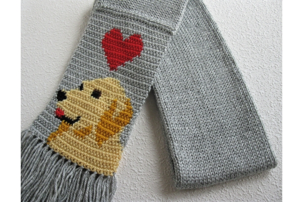 folded dog scarf