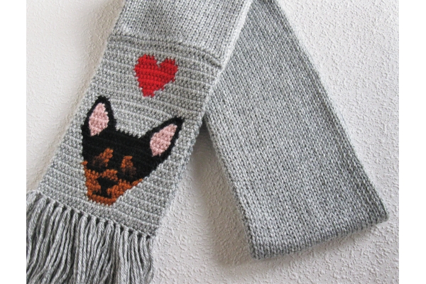 gray chihuahua scarf