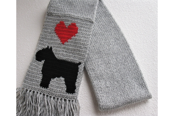 folded dog scarf