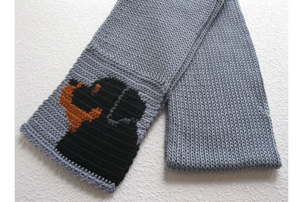 folded rottweiler scarf