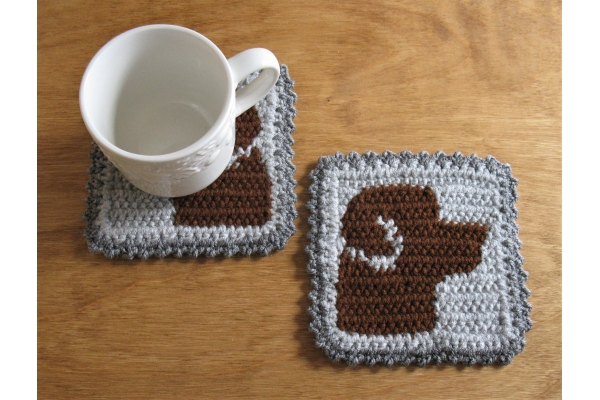 brown lab coasters