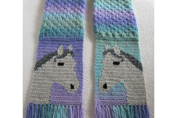 scarf with horses
