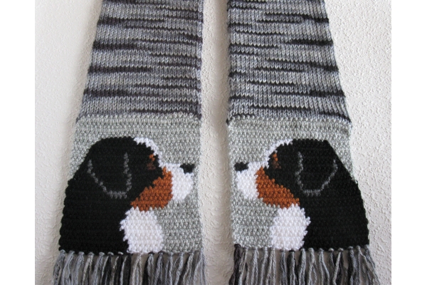 striped dog scarf