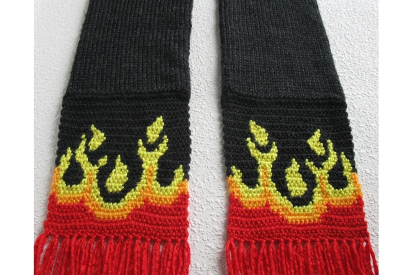on fire scarf