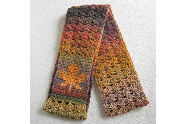 maple leaf autumn scarf