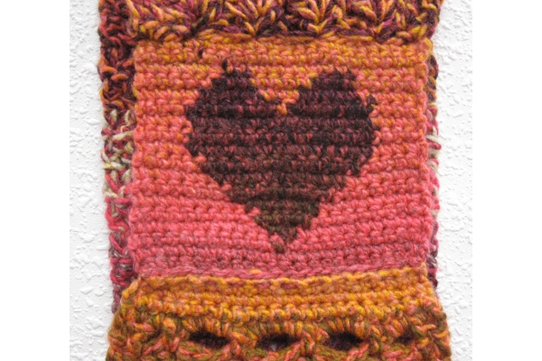 reverse side of scarf