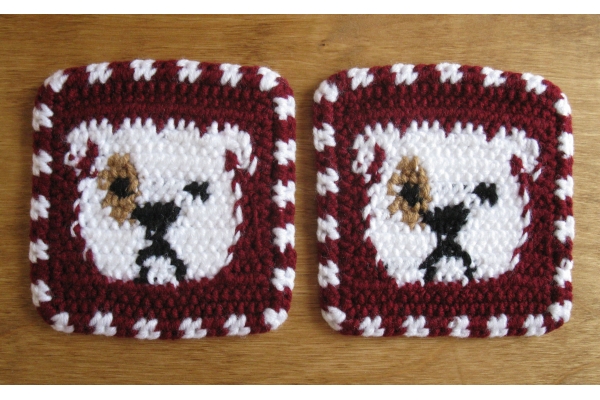 reverse side of coasters