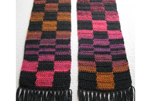 colorful checkered scarf