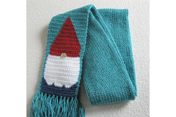 gnome knit scarf