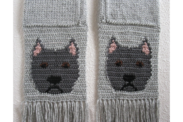 reverse side of dog scarf