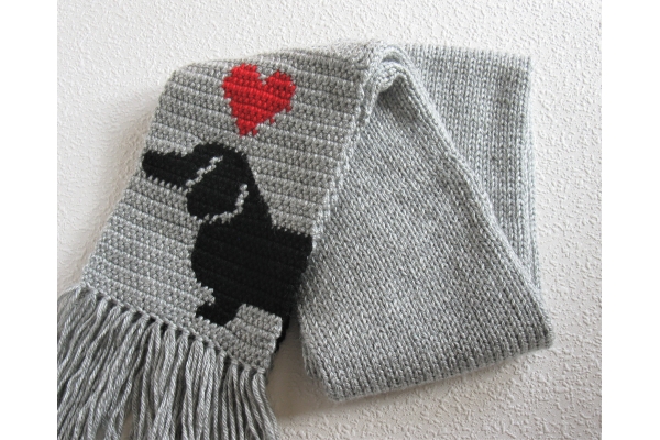 folded dachshund scarf