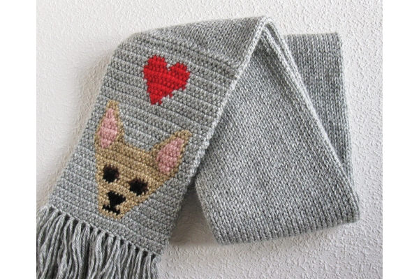 folded dog scarf