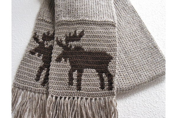 burlap moose scarf
