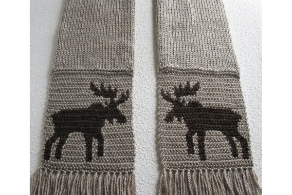 tan moose scarf