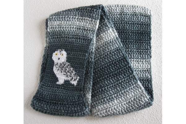full view owl scarf