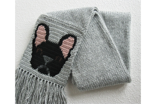 folded Frenchie scarf