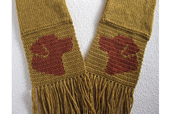 gold dog scarf