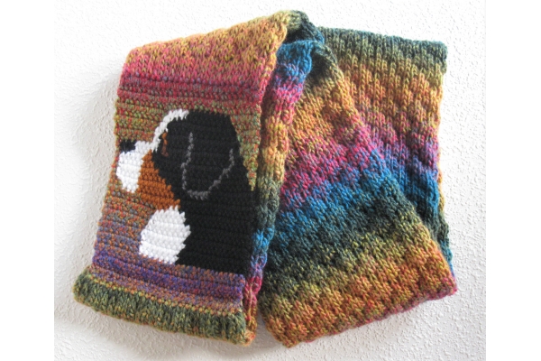 folded mountain dog scarf