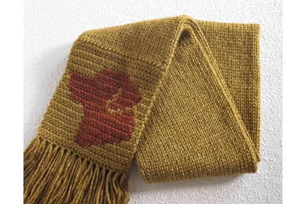 folded dog scarf