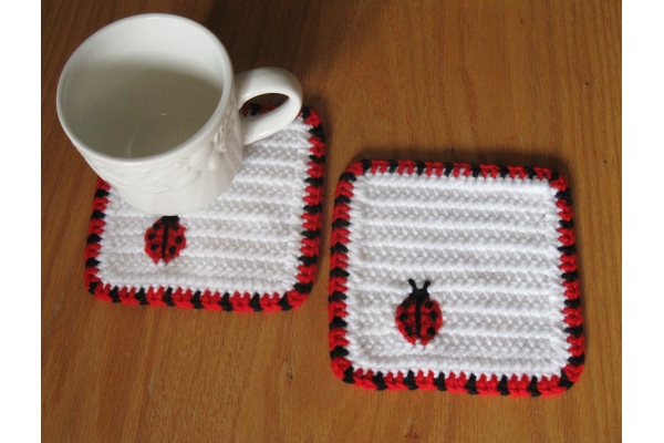 ladybug coasters