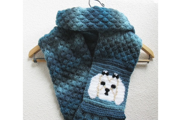 Maltese dog infinity scarf