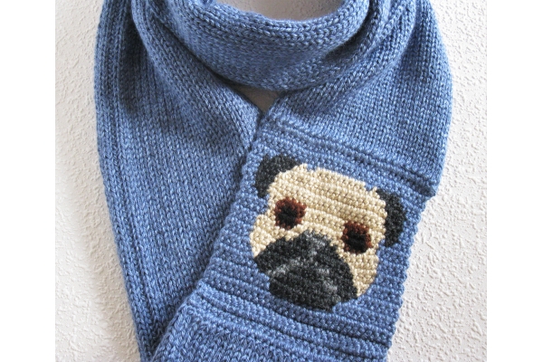 pug infinity scarf