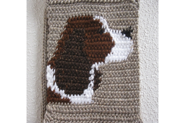 reverse side of scarf