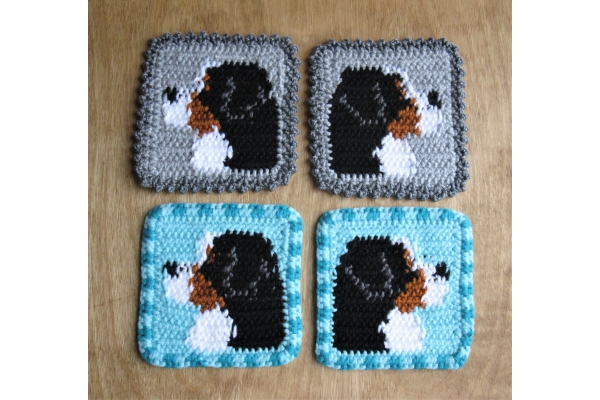 reverse side of dog coaster