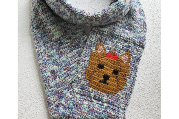 cotton Yorkie dog scarf