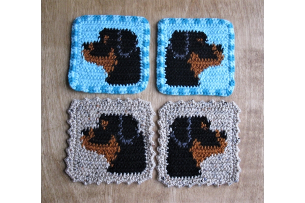 Rottweiler mug rugs