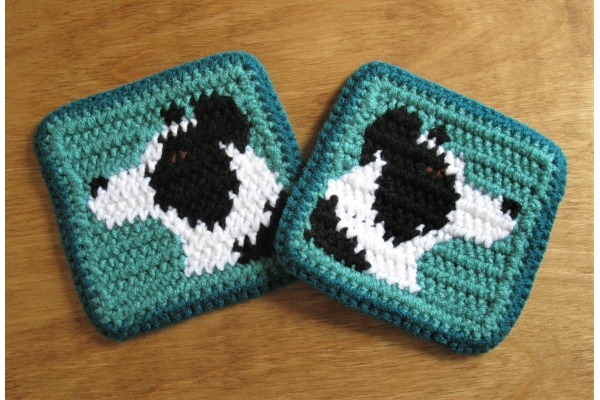 collie mug rugs
