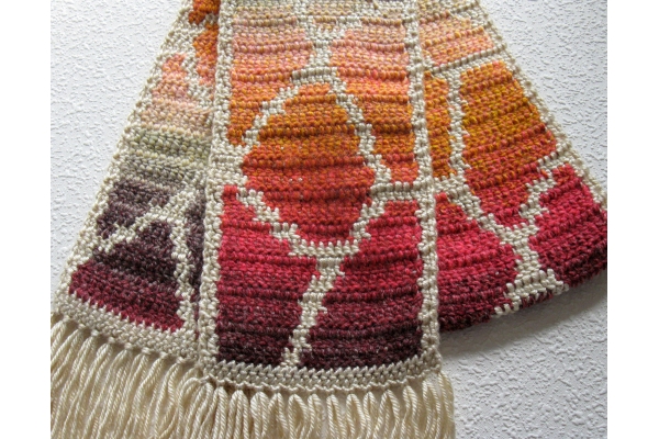 Giraffe spots scarf by hooknsaw