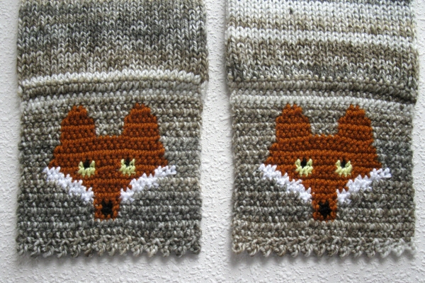 knitted fox scarf