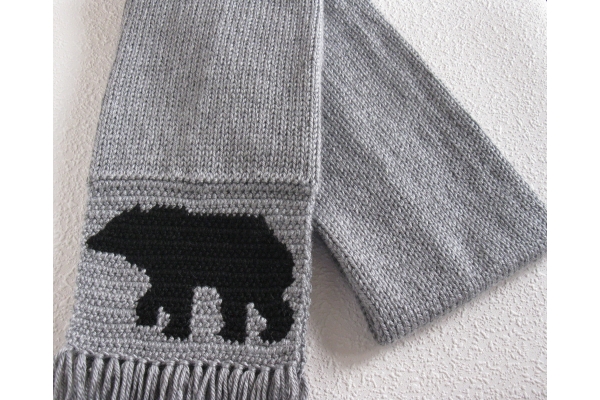 folded bear scarf