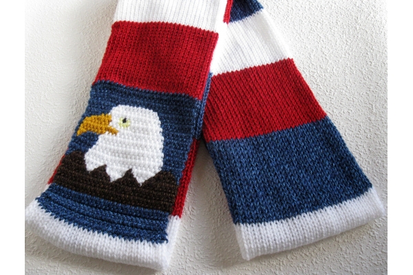 folded eagle scarf