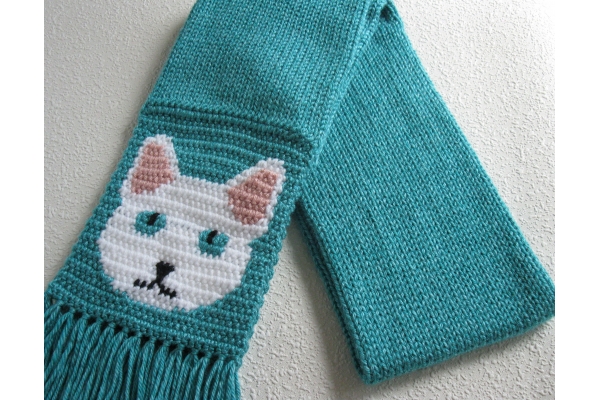 folded cat scarf