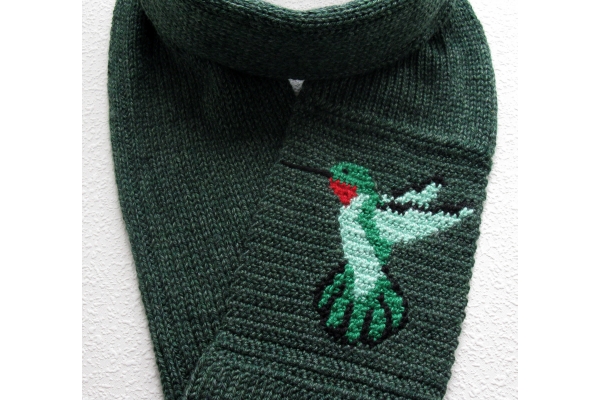 infinity scarf with hummingbird