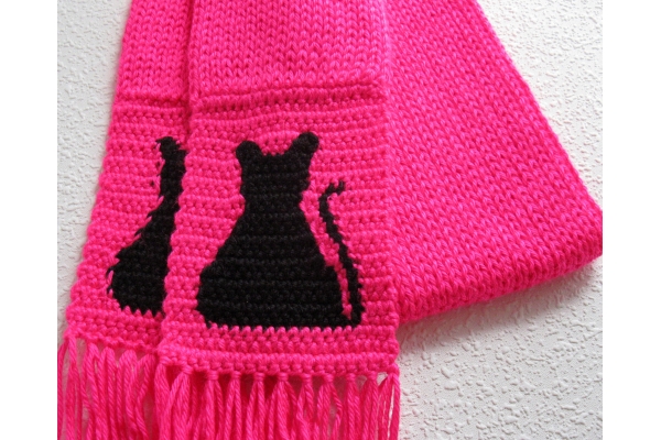 knit cat scarf