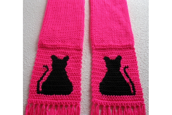 shocking pink scarf