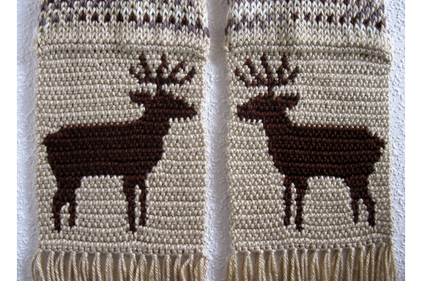 deer silhouette scarf