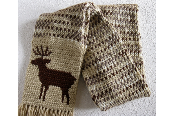 full view stag scarf