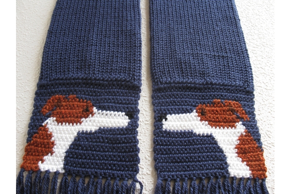 navy blue dog scarf